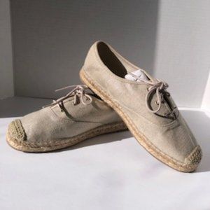 🆕 JustFab Kayleena Espadrille | Tan/Cream | 10